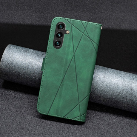 Чохол-книжка Magnetic Buckle Rhombus Texture для Samsung Galaxy A05s - зелений