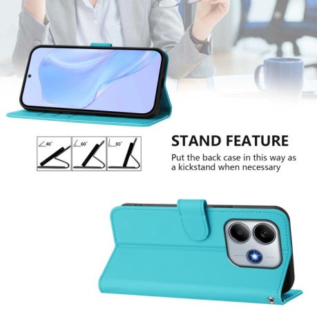 Чехол-книжка Skin Feel Solid Color Leather для Xiaomi Poco M7 Pro 5G - синий