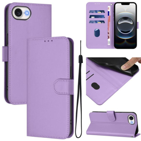 Чехол-книжка Skin Feel S-type для iPhone 16e - фиолетовый