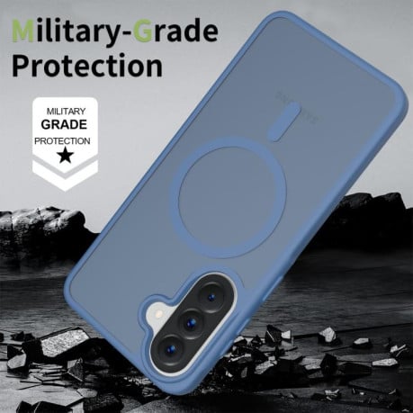 Протиударний чохол Skin Feel TPU Hybrid PC MagSafe на Samsung Galaxy A57 5G — синій