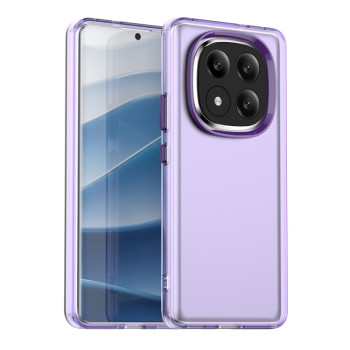 Чехол Candy Series гибрид с усиленными бортиками на Xiaomi Redmi Note 14 Pro+ 5G - фиолетовый