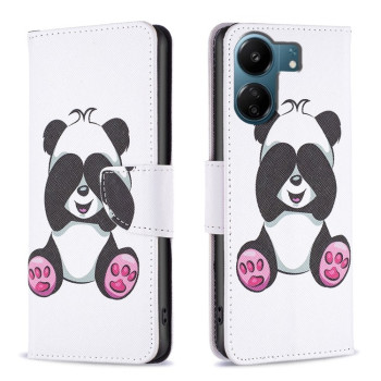 Чохол-книжка Colored Drawing Pattern для Xiaomi Redmi 13C/Poco C65/Poco C65 - Panda