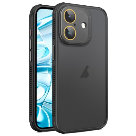 Противоударный чехол Side Cooling Skin Feel Frosted для  iPhone 16 Plus - черный