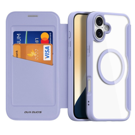 Чохол-книжка DUX Skin X Pro Series Magsafe на iPhone 16 Plus - фіолетовий