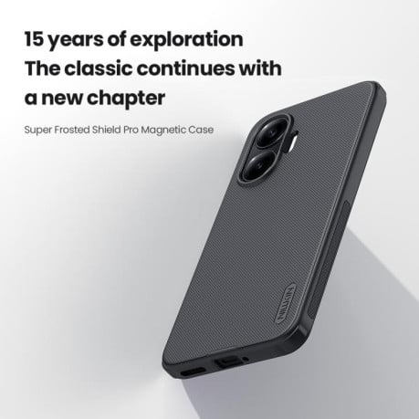 Протиударний чохол NILLKIN Frosted Shield Pro з Magsafe на Xiaomi Poco F7 - чорне