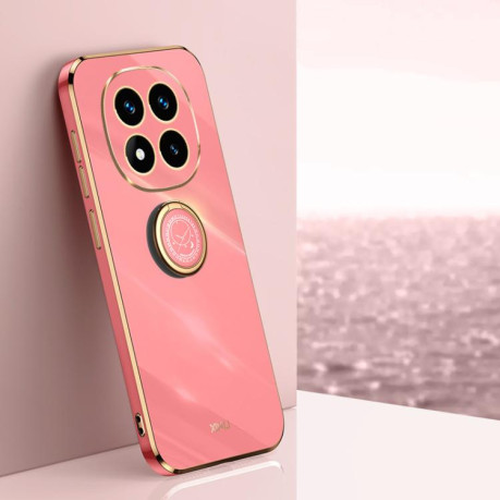 Противоударный чехол XINLI Straight Edge with Ring Holder для Redmi Note 14 Pro 4G Global - красный