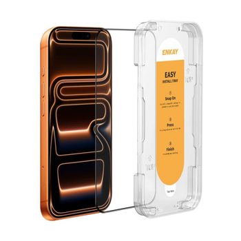 Защитное Стекло ENKAY Easy Install High Alumina Silicon на iPhone 18 Pro Max - черное