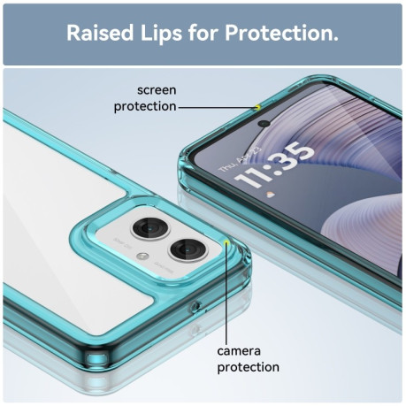 Протиударний чохол Colorful Acrylic Series для Motorola Moto G55 5G - синій