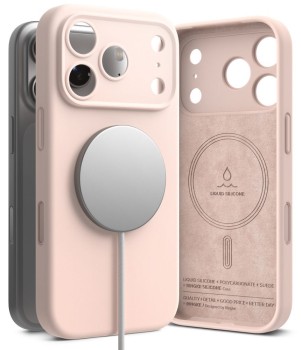 Оригинальный чехол Ringke Silicone MagSafe для iPhone 18 Pro Max — розовый