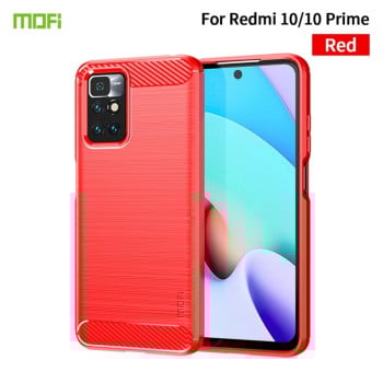 Противоударный чехол MOFI Gentleness Series для Xiaomi Redmi 10 / 10 Prime - красный