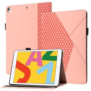 Чехол-книжка Rhombus Skin Feel для iPad 10.2 2021/2020/2019 / Pro 10.5 2019/2017 - розовое золото