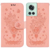 Чохол-книжка Butterfly Rose Embossed для OnePlus 10R / Ace - рожевий