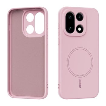 Силиконовый чехол ABEEL с MagSafe и мягким покрытием на OnePlus 15 ABEEL Skin-friendly Feel Magsafe Liquid Silicone — розовый