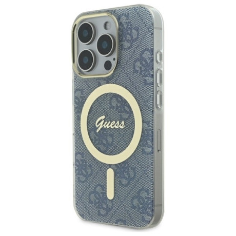 Оригінальний чохол Guess IML 4G MagSafe для iPhone 16 Pro - Blue