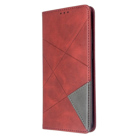 Чехол-книжка Rhombus Texture на Samsung Galaxy S20+Plus-красный