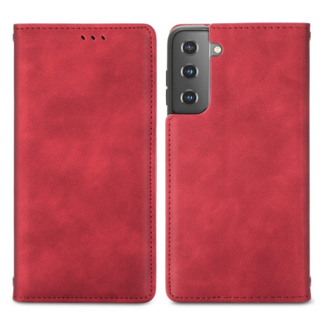 Чохол-книжка Retro Skin Feel Business Magnetic Samsung Galaxy S22 Plus 5G - червоний
