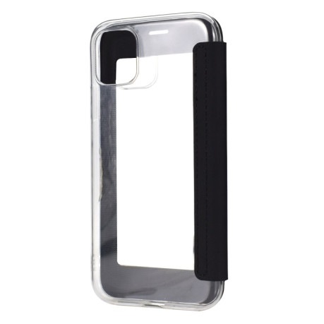 Чохол-книжка Solid Color Plain Mirror для iPhone 11 - чорний