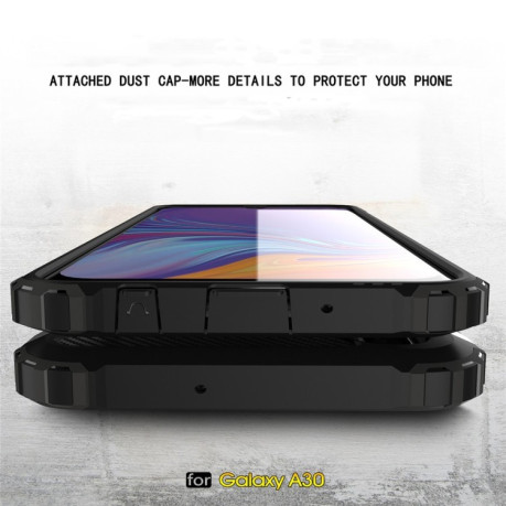Противоударный чехол Rugged Armor на Samsung Galaxy A30 -черный