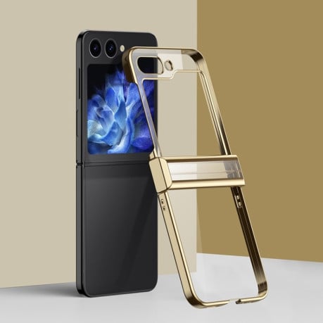 Противоударный чехол 6D Electroplating Full Coverage  для Samsung Galaxy  Flip 6 - золотой