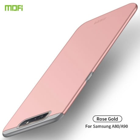 Ультратонкий чехол MOFI Frosted PC на Samsung Galaxy A80- розовое золото