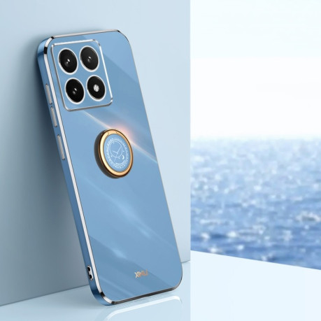 Протиударний чохол XINLI Straight Edge with Ring Holder для Xiaomi 14T Pro 5G Global - синій