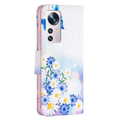 Чохол-книжка Colored Drawing Series на Xiaomi Mi 12 - Flower Butterfly