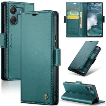 Чохол-книжка CaseMe 023 Butterfly Buckle Litchi Texture RFID Anti-theft Leather для Xiaomi Redmi 13C/Poco C65 4G - блакитний