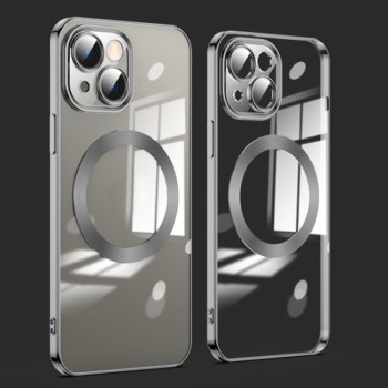 Противоударный чехол Lens MagSafe для iPhone 15 Plus - черный