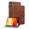 Чехол-книжка Embossed Tiger Pattern Leather для Xiaomi Redmi Pad 2 / Xiaomi Redmi Pad SE 11 2025 - коричневий