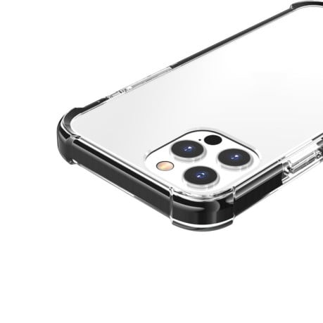 Протиударний акриловий чохол Four-corner на iPhone 13 Pro Max - чорно-прозорий