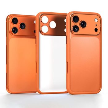 Напівпрозорий матовий протиударний чохол Sulada на iPhone 18 Pro Max — помаранчевий