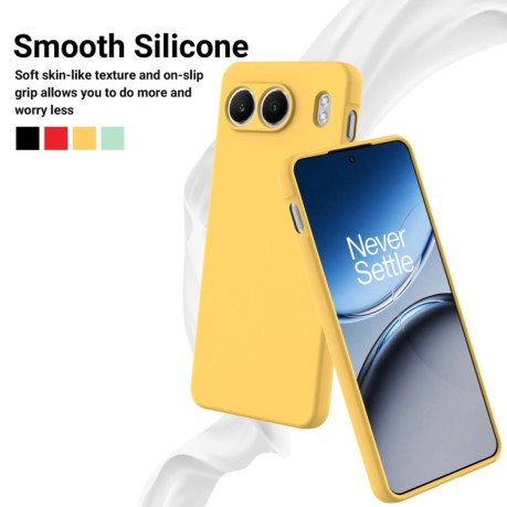 Силіконовий чохол Solid Color Liquid Silicone на OnePlus Nord 4 Pro XL - жовтий