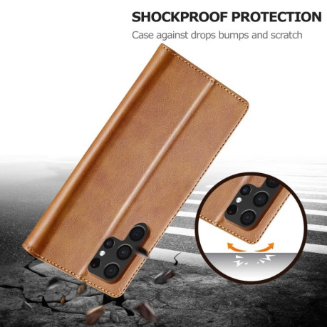 Чохол книжка LCIMEEKE Calf Texture  для Samsung Galaxy S25 Ultra 5G - коричневий