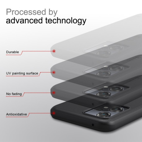 Чохол NILLKIN Frosted Shield Concave-convex на Realme 9 Pro/OnePlus Nord CE 2 Lite 5G - червоний