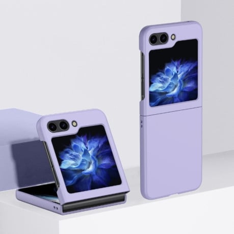 Противоударный чехол 2 Parts Skin Feel PC Full Coverage Shockproof для Samsung Galaxy  Flip 6 - фиолетовый