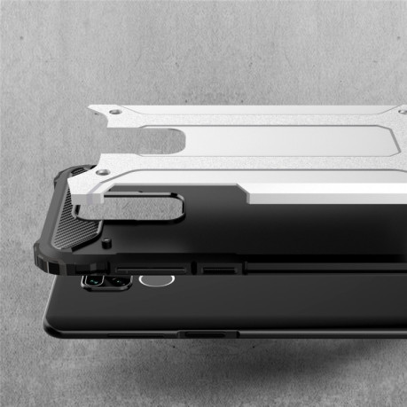 Противоударный чехол Magic Armor на Xiaomi Redmi 10X / Note 9 - серебристый