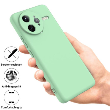 Силиконовый чехол Solid Color Liquid Silicone на Xiaomi Poco F7 Ultra - зеленый