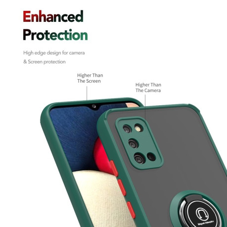Противоударный чехол Generation Series на Samsung Galaxy A02s - темно-зеленый