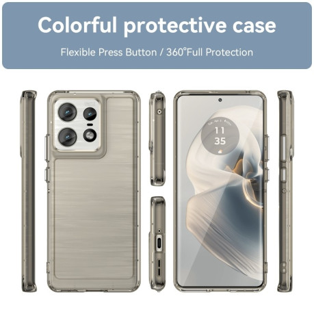Противоударный чехол Candy Series для Motorola Edge 50 Pro - серый