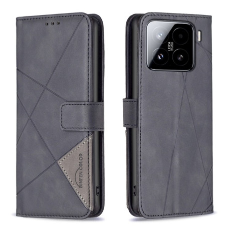 Чохол-книжка Rhombus Texture для Xiaomi 15 Pro - чорний