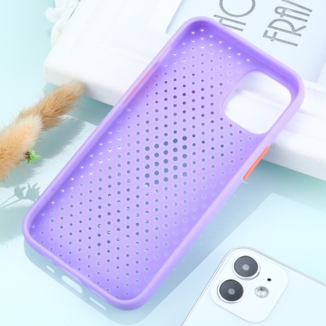 Противоударный чехол Breathable для iPhone 12 Pro Max - фиолетовый
