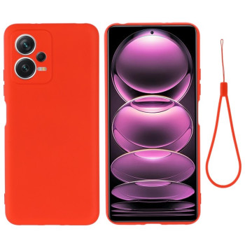 Силиконовый чехол Solid Color Liquid Silicone на Xiaomi Redmi Note 12 Global / Poco X5 - красный