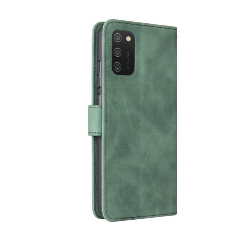 Чехол-книжка Solid Color Skin Feel на Samsung Galaxy A02s - зеленый