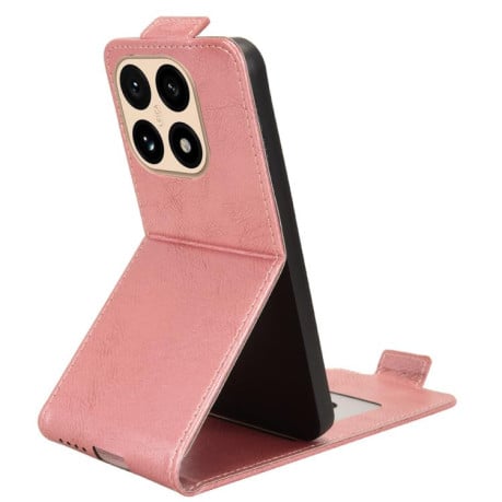Флип-чехол Magnetic Vertical Flip Leather на Xiaomi 15T 5G - золото