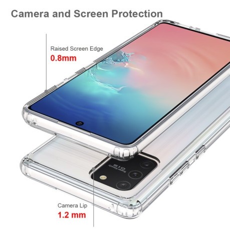 Акриловый противоударный чехол HMC на Samsung Galaxy S10 Lite - прозрачный