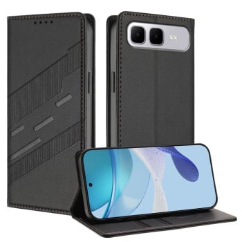 Чохол-книжка з фактурою Multi-functional Wallet Retro на Infinix Smart 10 Plus 4G - чорний