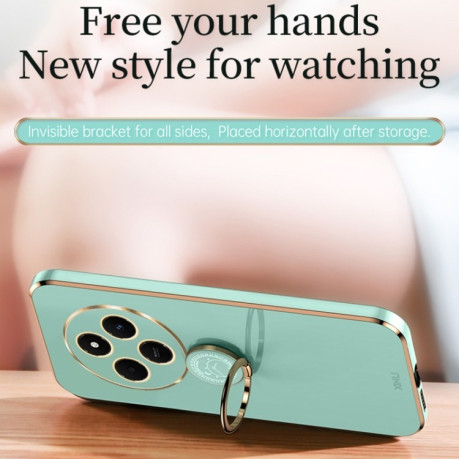 Протиударний чохол XINLI Straight Edge with Ring Holder для Redmi 14C 4G/Poco C75/Redmi A4 5G - зелений