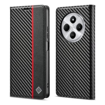 Чохол-книжка LCIMEEKE Carbon Fiber для Xiaomi Redmi A4 5G / 14C 4G - Black