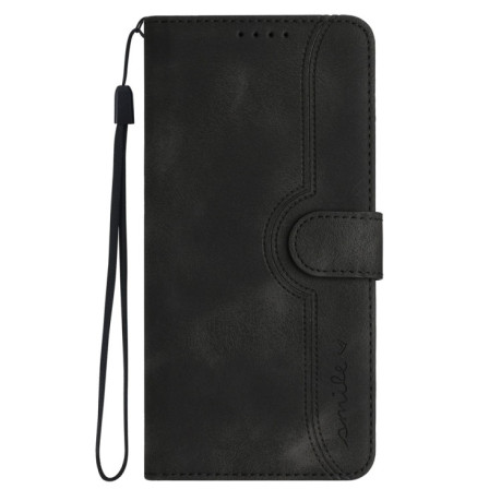Чехол-книжка Skin Feel Heart Amile для Xiaomi Redmi Note 14 5G/Poco M7 Pro 5G - черный