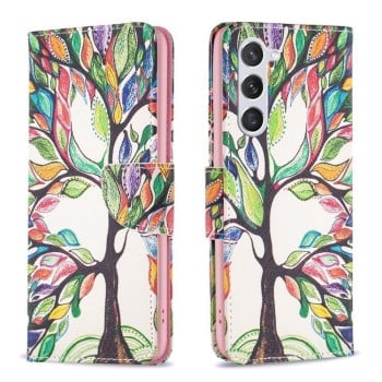 Чехол-книжка Colored Drawing Pattern для Samsung Galaxy S25 5G - Life
